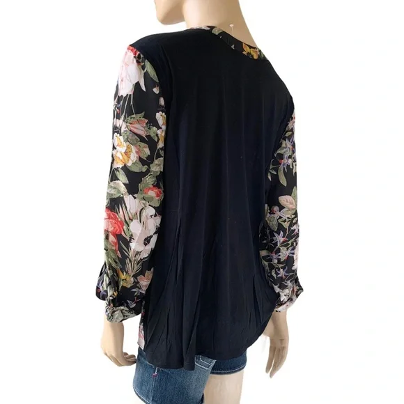 🌸New🌸 Women’s Roll Up Sleeves Blouse Top L INC - Picture 12 of 12
